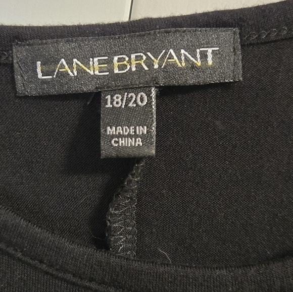 Lane Bryant Black Asymmetrical Hi-Lo Tank Top CONTEMPORARY. GRUNGE. - Picture 3 of 7